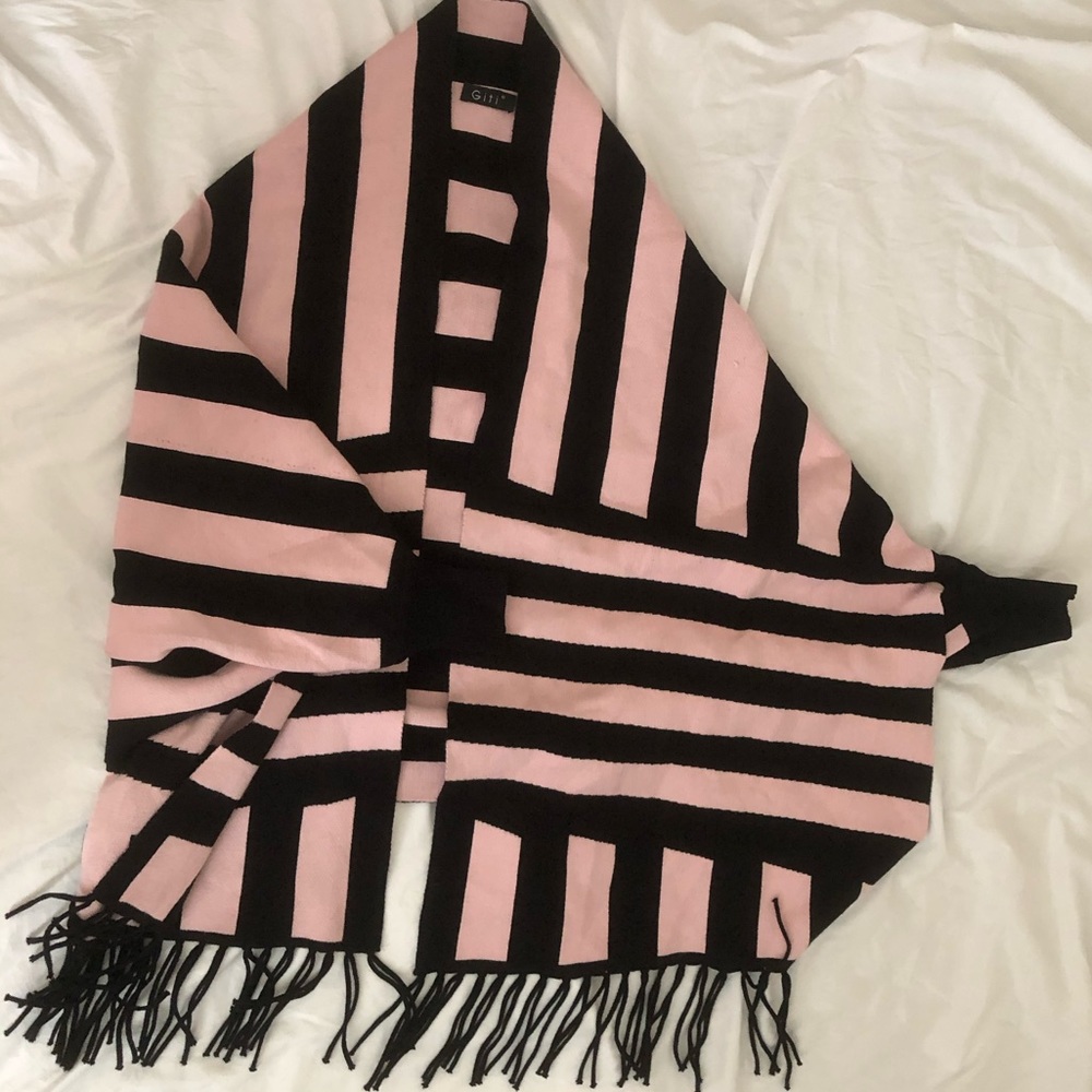 Striped Cardigan With Tassels